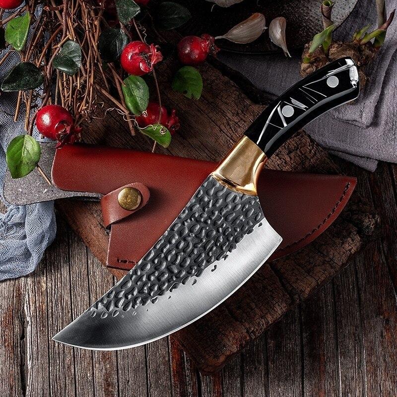 6 Inch High Carbon Manganese Steel Boning Knife Handmade Kitchen Knives Fishing Knife Meat Cleaver Cutter Tool