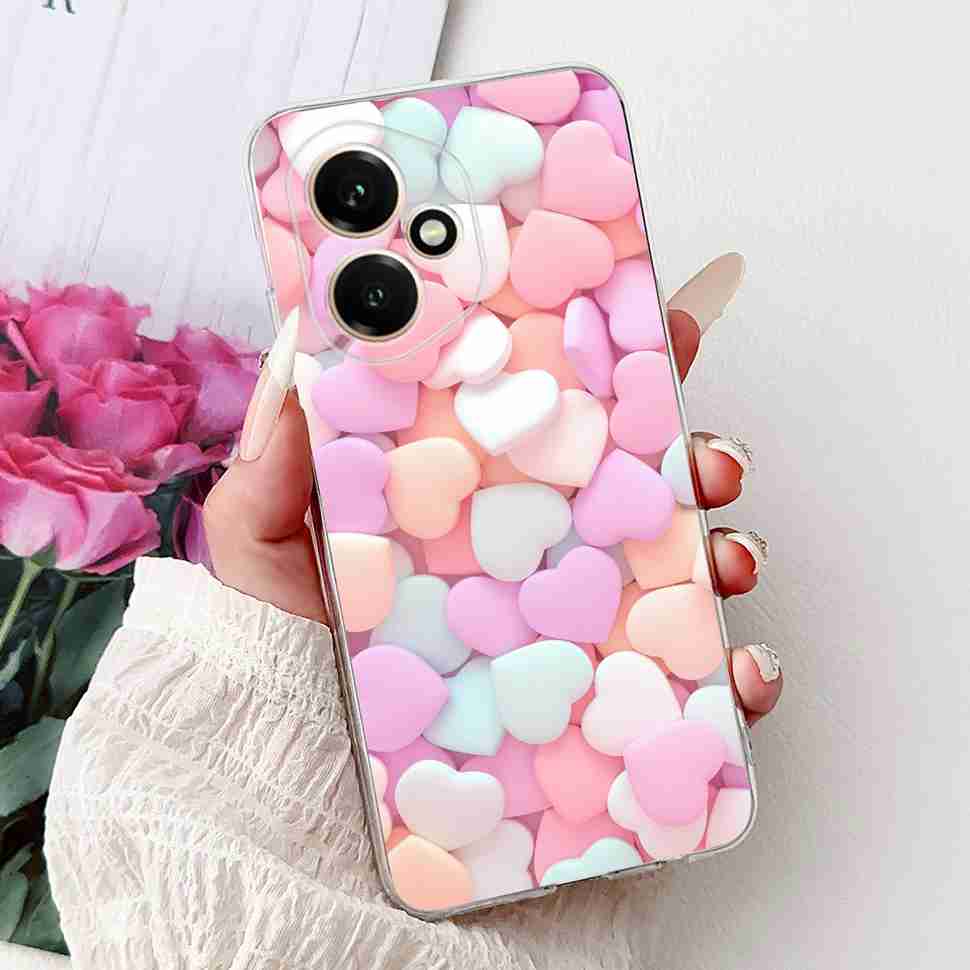 For Honor 400 5G 6.55" Case DNY-NX9 Cartoon Cat Girl Love Soft Silicone TPU Cover For Huawei Honor 400 Global Phone Cases Bumper