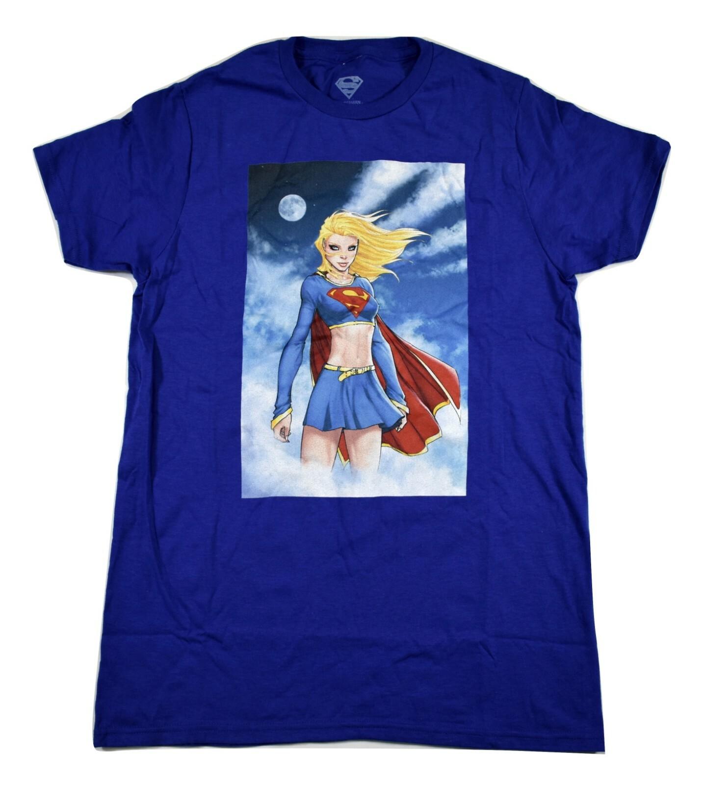 Kara Zor El Supergirl Mens Blue T-shirt Tee Shirt New Small XXL