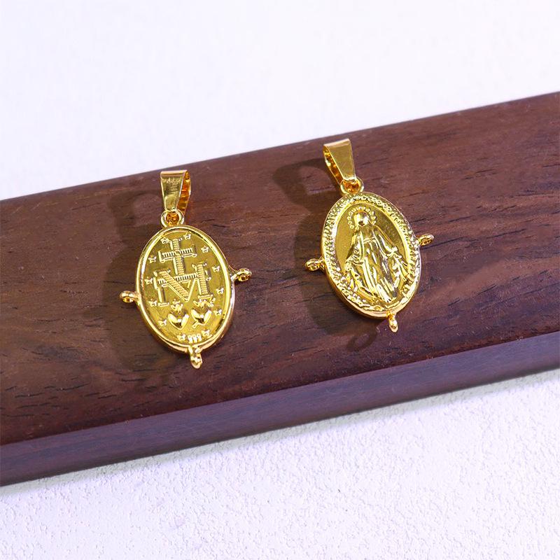 Maria Oval Pendant Necklace - European & American Fashion Accessories, Zinc Alloy, DIY Jewelry