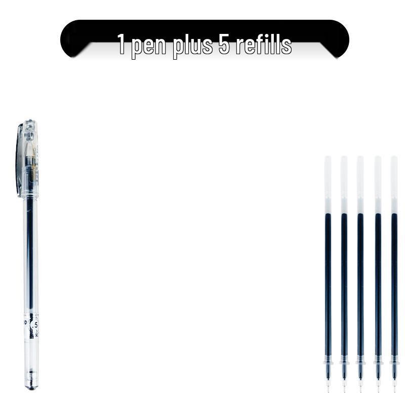 High-Quality Black Pen Set: 0.5 Signature Ballpoint, Ideal for Students & Exams