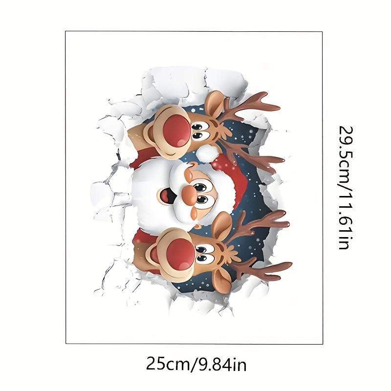 

1PC Santa Claus Christmas Design Toilet Stickers Waterproof for Toilets and Bathrooms DIY Glass Window Universal Vinyl Decals (as the picture,25x29.5CM)