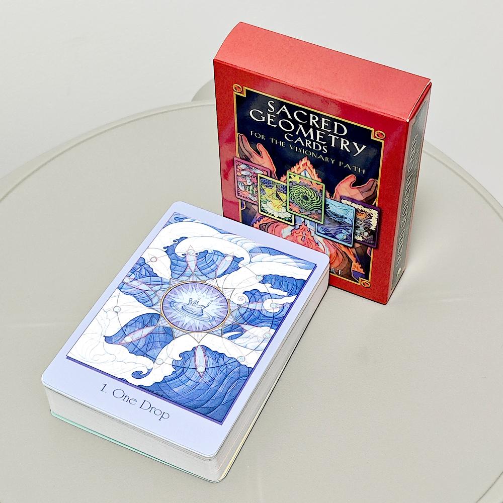 Sacred Geometry Cards for The Visionary Path 10.4*7.3cm 64 Pcs Oracle Cards Integrating Math, Science, and Spirituality