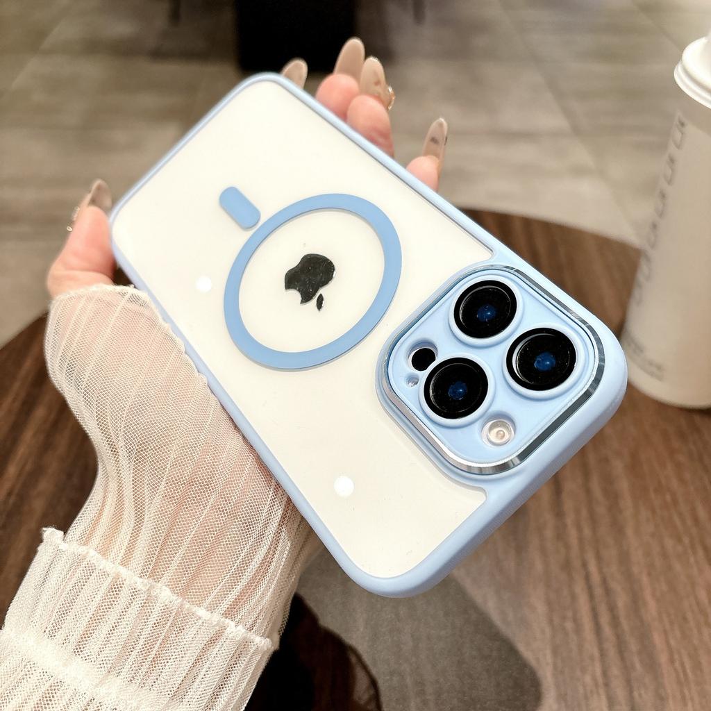 Nadaje się do iPhone'a 16 Pro Max, etui ochronne na telefon Golden Shield z soczewką ochronną, Apple 15, akryl o wysokiej przejrzystości, silne przyciąganie magnetyczne