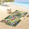Christmas Gnomes Print Beach Towel, Large Soft Quick Dry Towel for Beach Camping Swimming