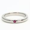 Used TIFFANY&Co. Ring Stacking Band Elsa Peretti EU#49 Silver925/Ruby 2.6g Silver