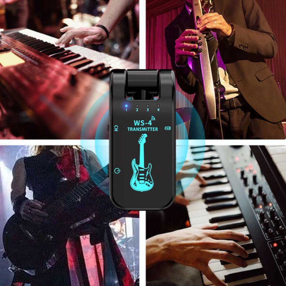 48K/16bit Guitar Transmitter&Receiver 2.4G A8 Wireless Guitar Adapter Set  Violin