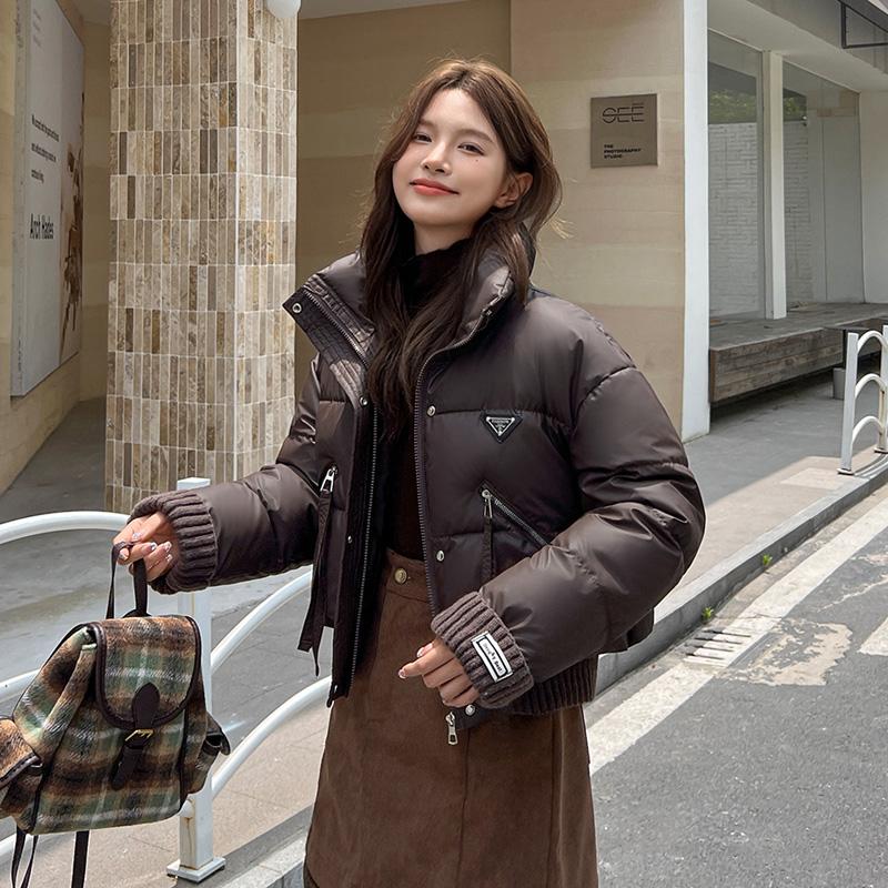 Fashionable Short Style Lightweight Warm Cotton Jacket for Women