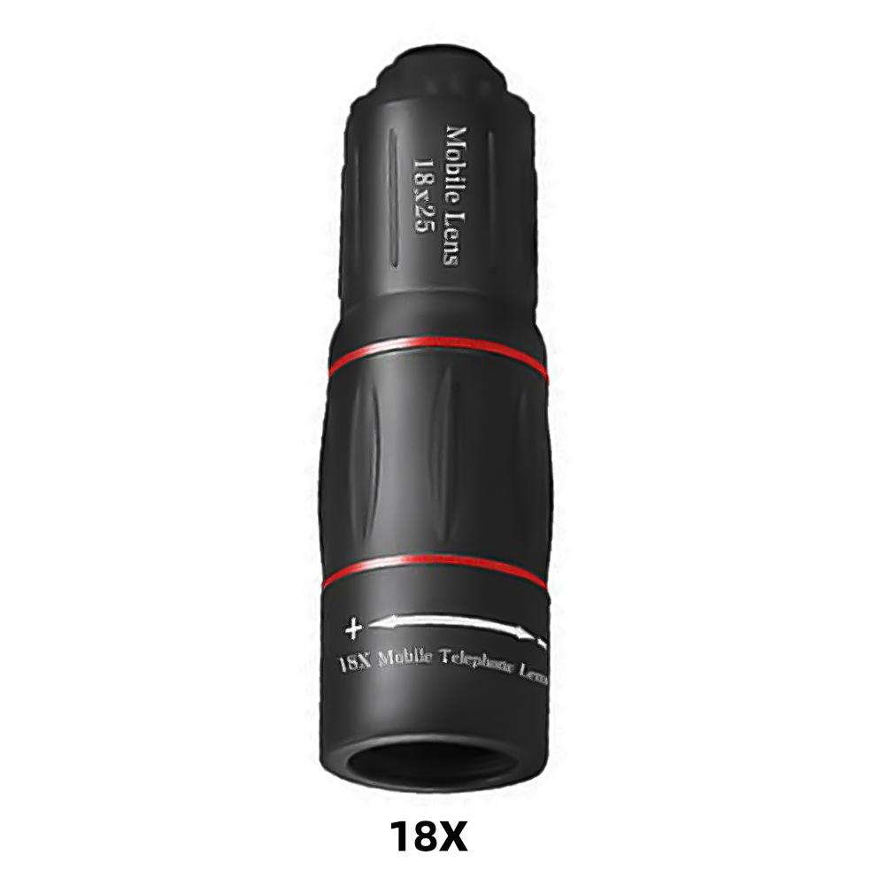 18/28/36X Mobile Phone Camera Lens Clip-On Zoom Monocular Telescope Universal Optical Telescope Lens for Camping Hunting Sports