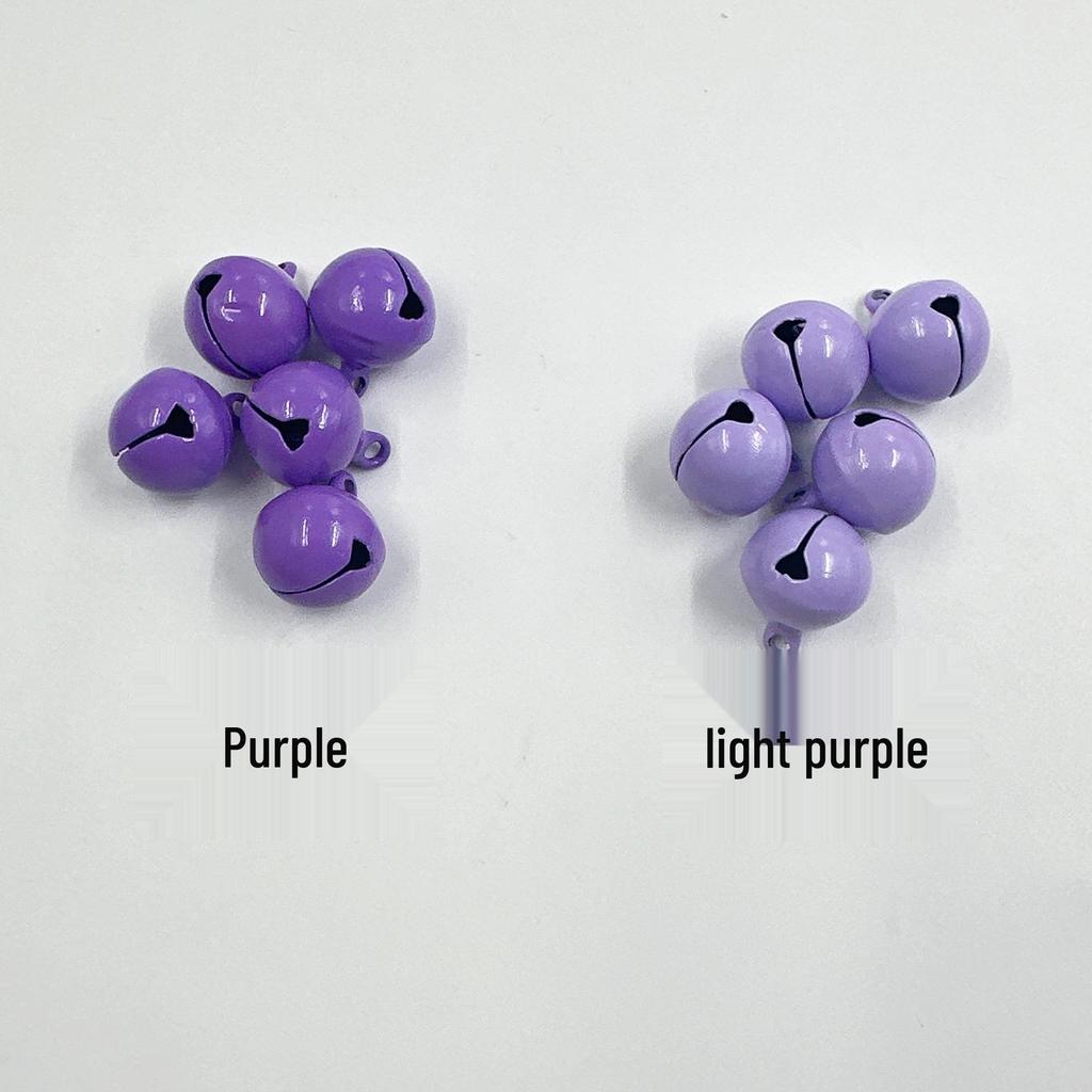 14mm Candy Color Painted Metal Bell Keychain Pendant - DIY Jewelry Accessory