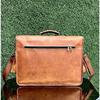 Personalised Vintage Handmade Leather Messenger Bag Laptop Briefcase Computer Satchel Bag for Men & Women