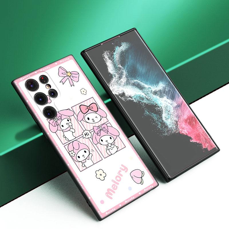 

Чорний силіконовий чохол Kuromi Melody для Samsung Galaxy S23 S21 S20 FE S24 S22 Ultra S10E S10 S9 S8 Plus Samsung S24 Plus