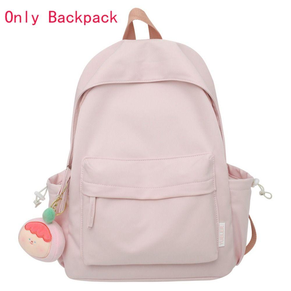 

Рюкзак Повсякденний полотняний рюкзак-книжка Зелений регульований ремінь Велика місткість Вулична дорожня сумка Студентські шкільні ранці Портативний рожевий