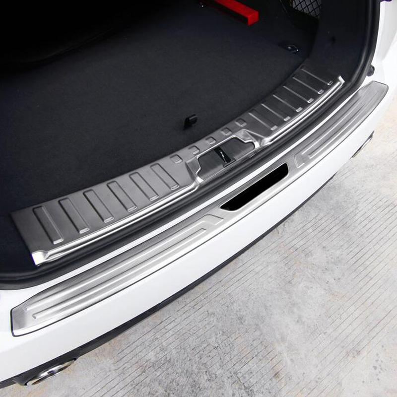 Stainless Steel Back Rear Pedal Door Scuff Plate Outside Threshold Trunk For Jaguar E-Pace Epace 2017 2018