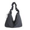 2025 autumn and winter new loose lazy style shoulder bag Korean version niche pleated large capacity plaid commuter shoulder bag