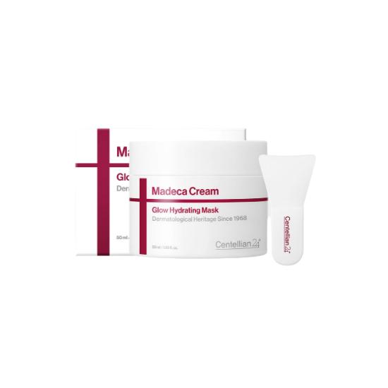 Centellian24 Madeca Cream Glow Hydrating Mask Brightening Moisturizing Wash-Off Pack 50ml + Spatula