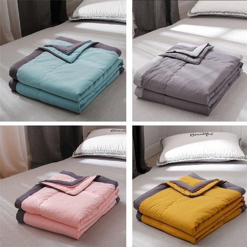 Washed Cotton Summer Quilt Skin Friendly Cool Quilt Air Conditioned Quilt Four Seasons Cool Summer Quil Spring And Autumn Quilt Machine Washable