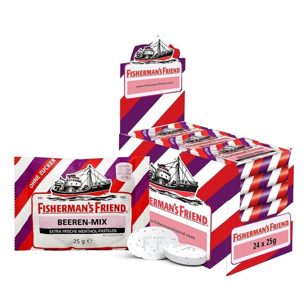 Fisherman'S Friend Sugar-Free Herb Candy Berry Mix 25G X 24 Pieces 1 Box