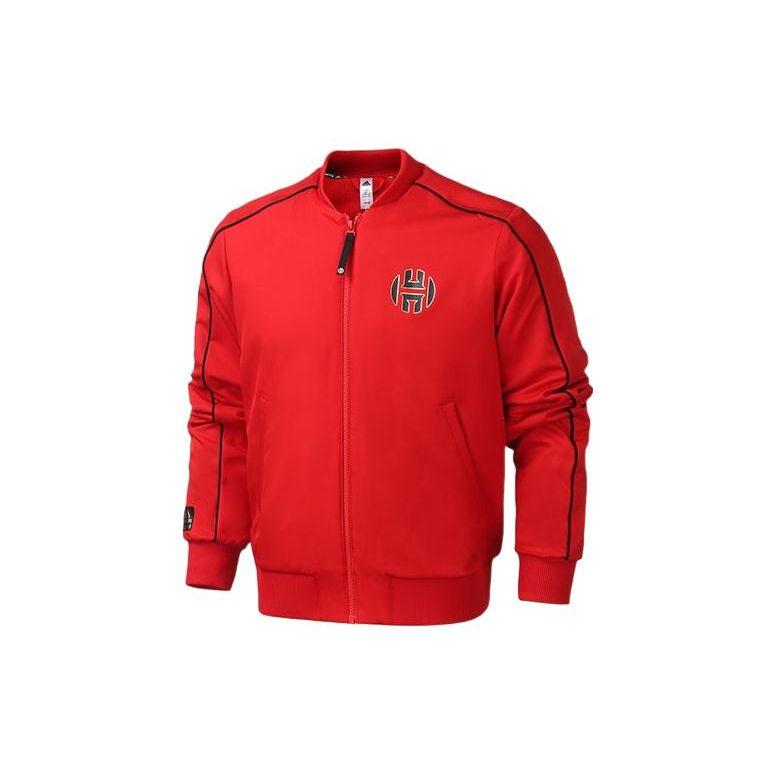 Adidas Tigerkopf-Stickerei, sportliche Freizeitjacke für Herren, Rot, FP8309