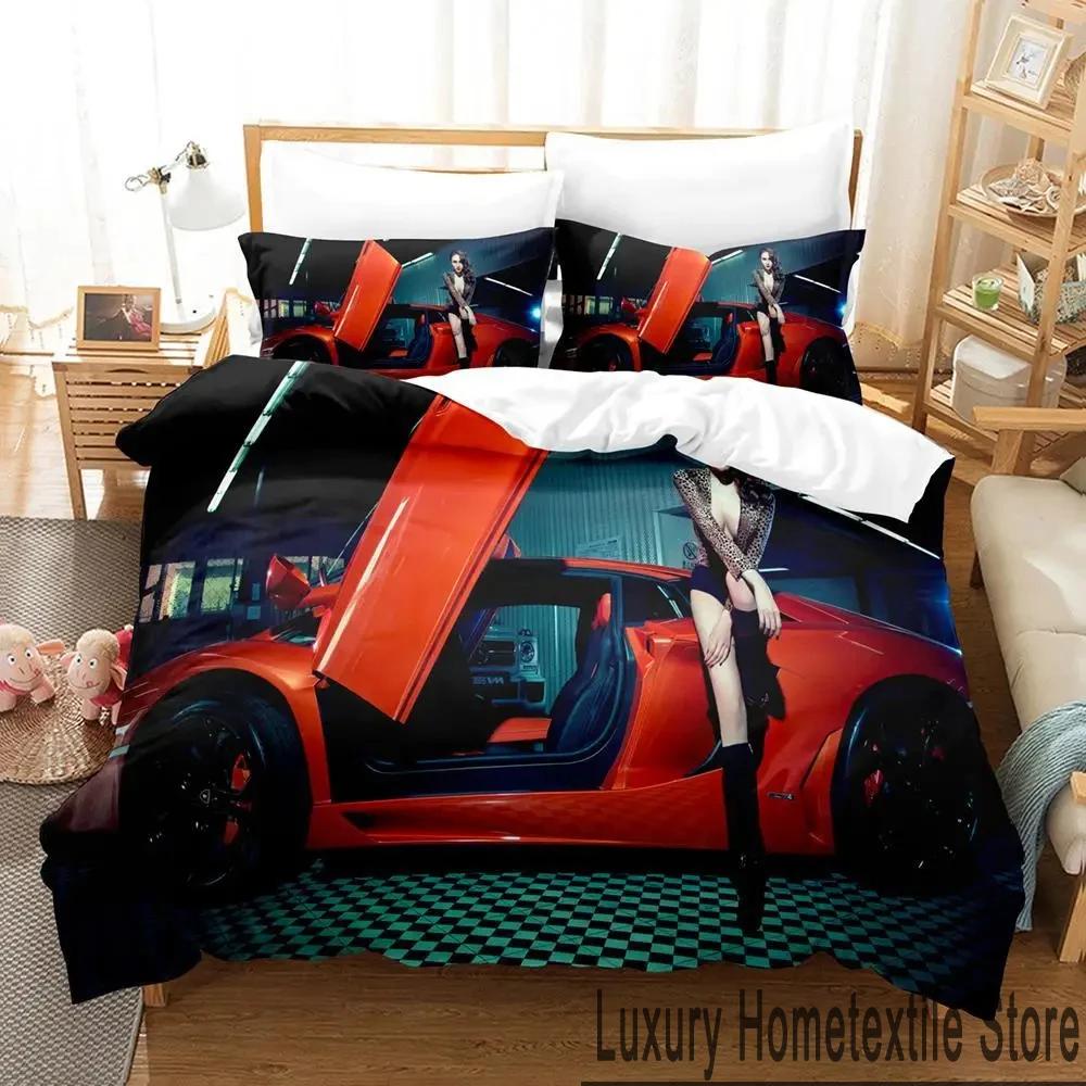 Cute Y2K Girls Sexy Bedding Set Boys Girls Twin Queen King Size Duvet Cover Pillowcase Bed Boys Adult Home Textileextile