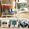 Retro American Style Letter Printing Cushion Cover Pillowcase Antidustmite Living Room Sofa Decor Cushion Room