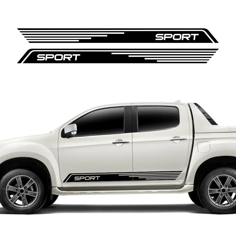 Pickup Car Door Side Stickers Waterproof Sport Vinyl PVC Decals Self-adhesive Auto Body Styling Decoration Stickers Accessories