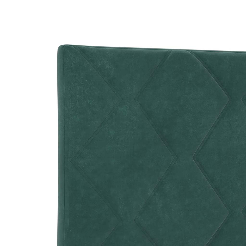 Box Spring Bed with Headboard Dark Green 140 x 190 cm Velvet