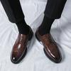 2025 British Style Men's Leather Shoes, Formal Oxford Footwear Quality Breathable and Comfortable Wedding Shoes