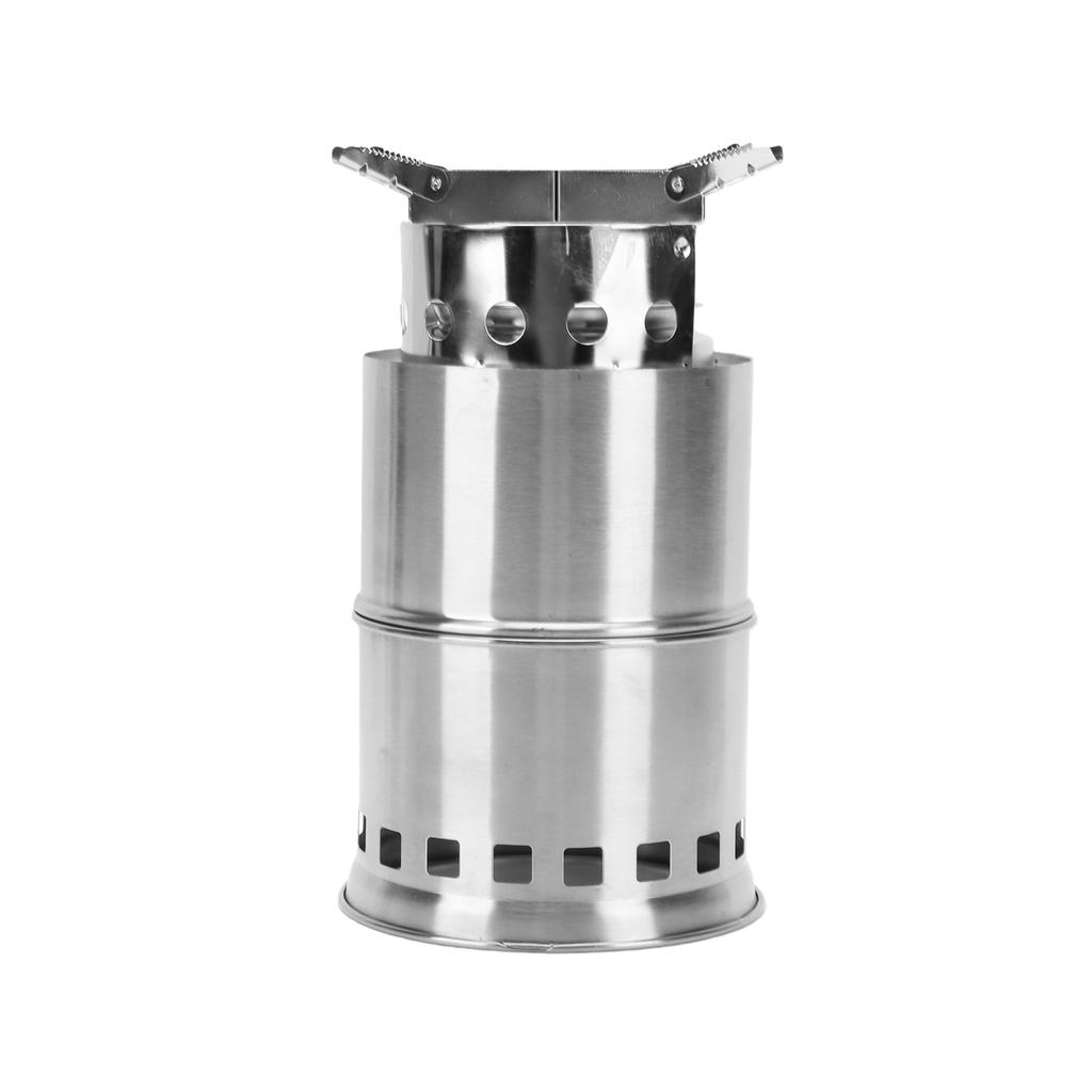 Stainless Steel Medium Camping Stove Foldable Firewood Stove for Outdoor Cooking Hiking Picnic BBQ with Compact