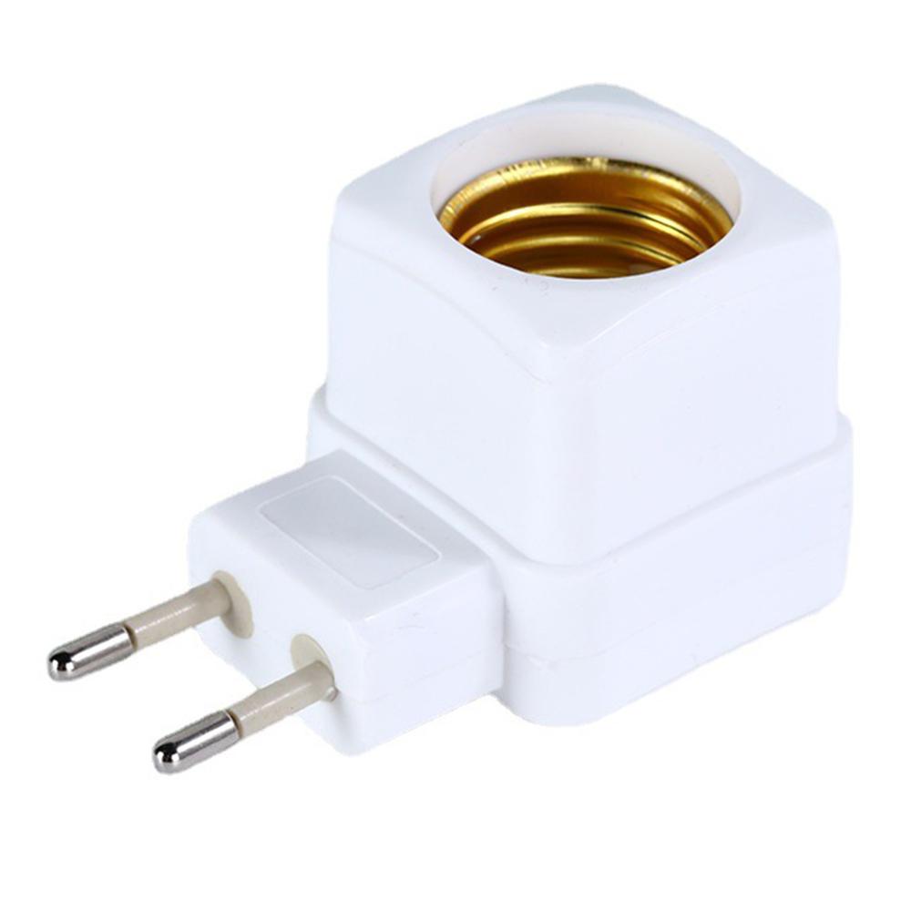 

1Pcs E27 Base Wall Lamp HolderLED Light Lamp Bulbs Socket Base Holder EU Plug Adapter ON/OFF Switch White EU Plug