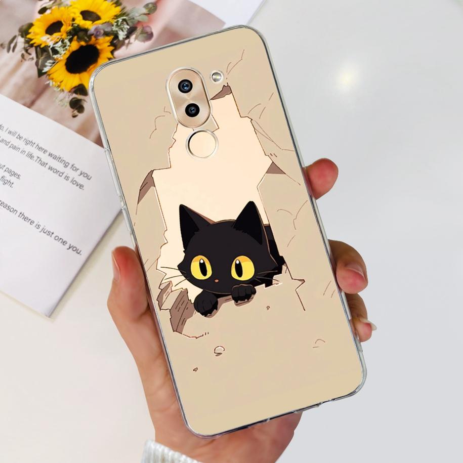 For Honor 6X Case BLN-AL10 BLL-L22 BLN-L21 Cover Fashion Flower Clear Silicone Soft Funda For Huawei Mate 9 Lite GR5 2017 Bumper