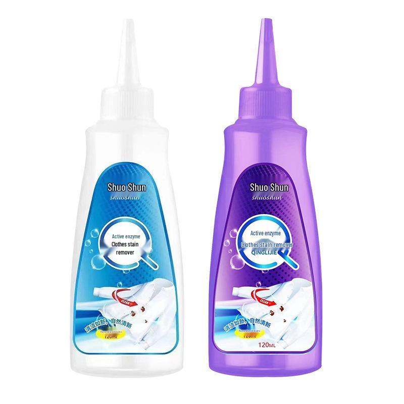 Active Enzyme 120ml Stain Remover for Clothes - Mold & Grease Fighter, Yellow Stain Eliminator