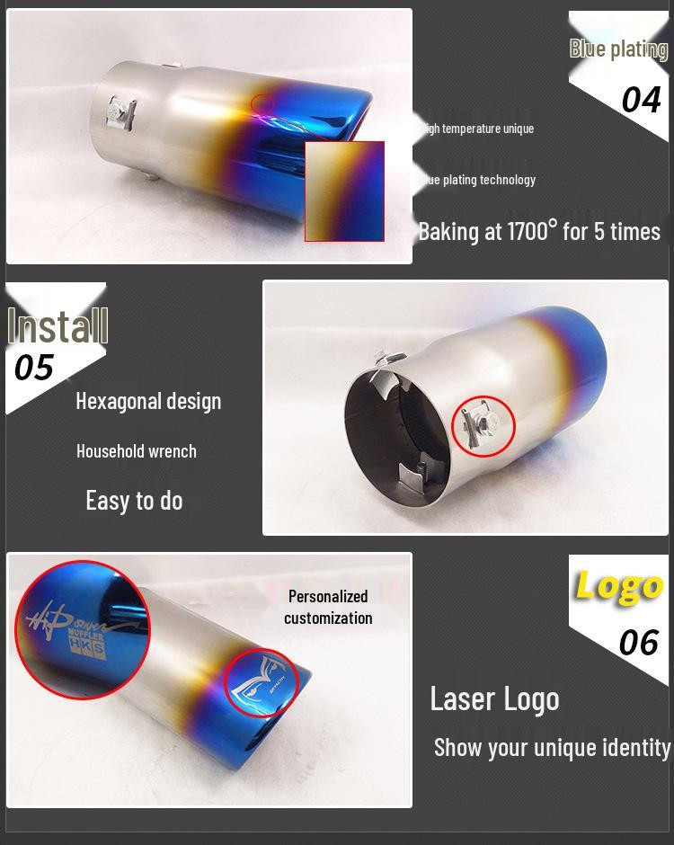 6096 Mazda 3 Qashqai Xingpin Car Exhaust Muffler Tailpipe