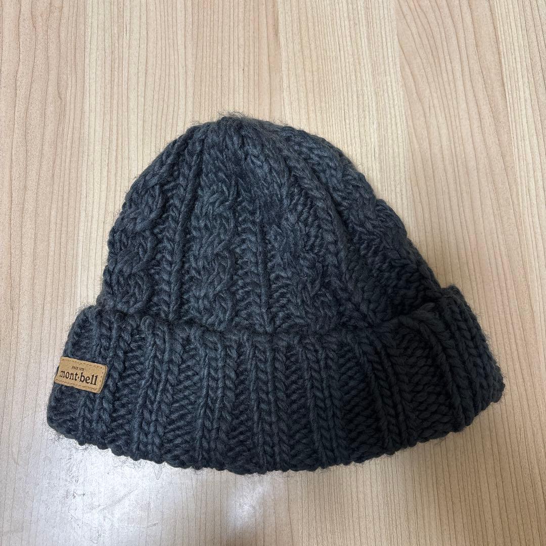 Used Montbell cable knit beanie knit hat