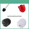 Wc Plastic Replacement Bathroom Cleaning Toilet Brush Head Holder Black White
