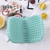Baking Gloves 2Pcs Silicone Oven Mitts Heat Resistant Thick Grid Pattern Non-Slip for Microwave Kitchen Accessory Temperature Clip