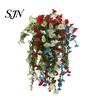 Fade Resistant Decor Patriotic Hanging Basket, Red White Blue Artificial Flowers for America's Flower Basket 250th Anniversary, UV Outdoor Indoor