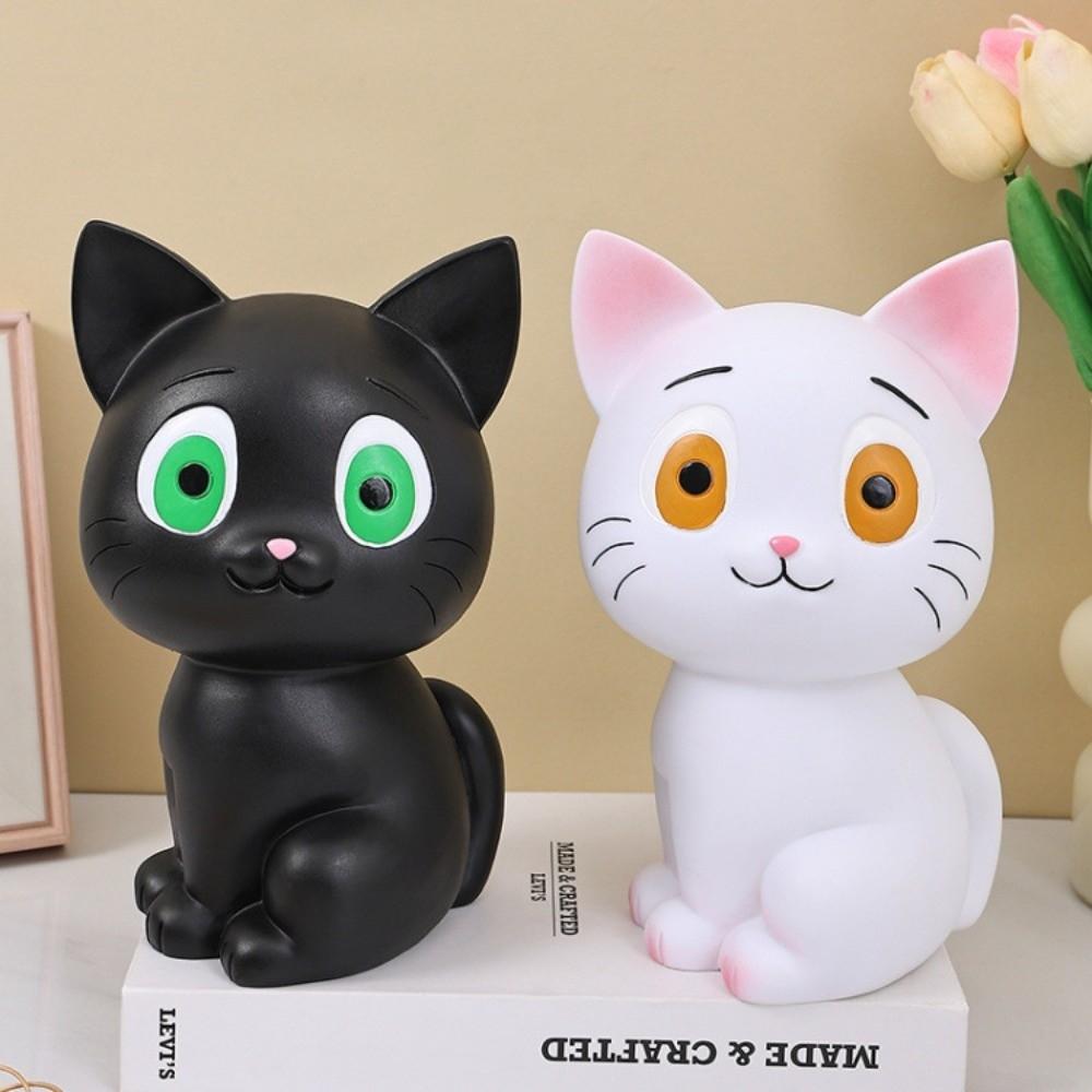 Anti Drop Cartoon Cat Money Boxes Decorative Cat Model Piggy Bank Home Decoration