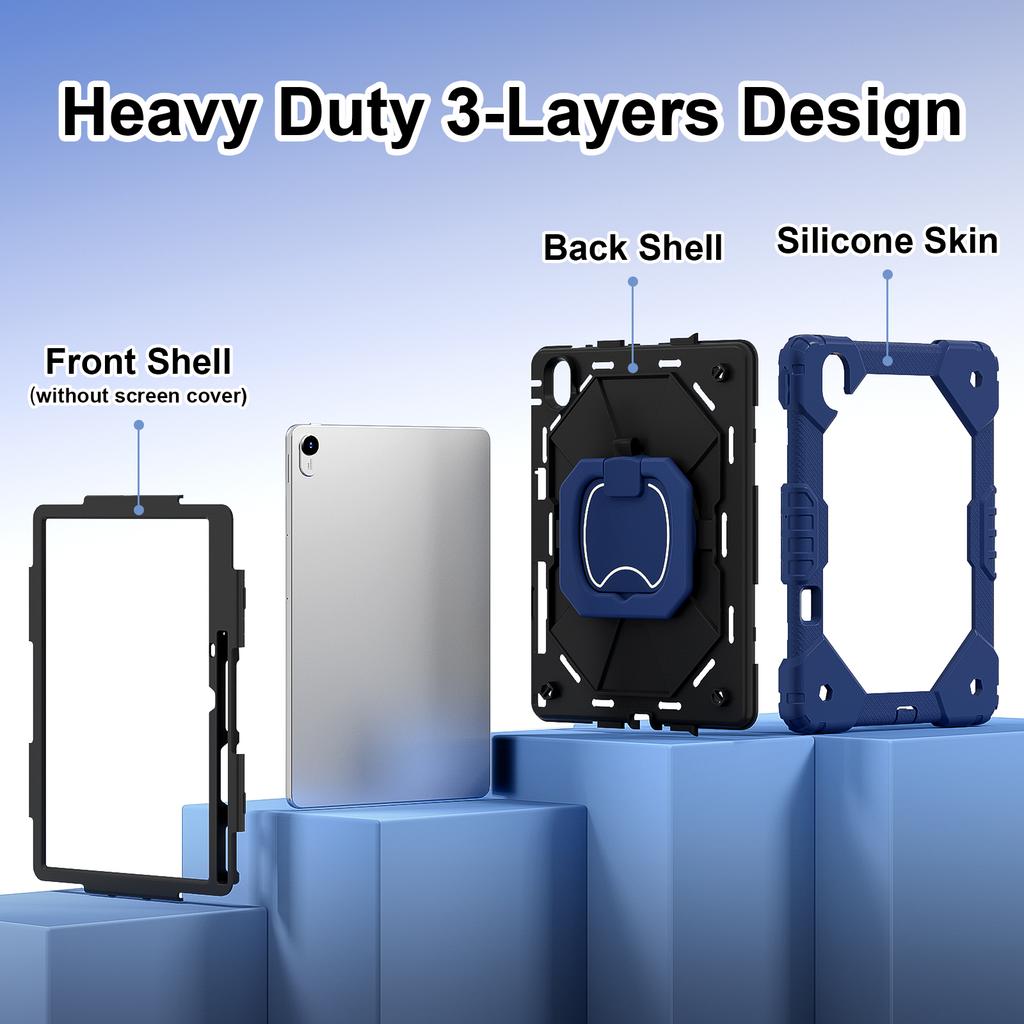 For Huawei MatePad Air 11.5 Inch (2023)/MatePad 11.5 Kickstand Case Silicone+PC Tablet Cover