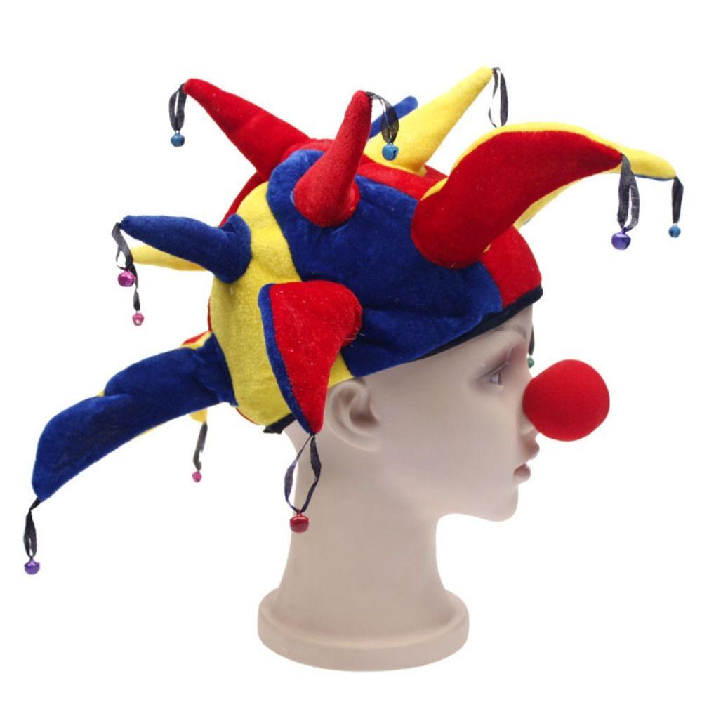 Carnival Stage Performance Clown Hat Multicolor Cosplay Party Costume Hat Colorful Funny Funny Clown Hat Unisex