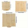 Bamboo Crochet Blocking Board Stainless Steel Pegs Complete Tool Kit Knitting Board 10 Pegs Wave edge Blocking Mats