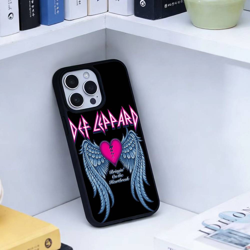 Hot Rock Band D-Def Leppard Phone Case For iPhone 14,16,15,13,17,12,Plus,Pro,Max Magnetic For Magsafe Frosted Cover