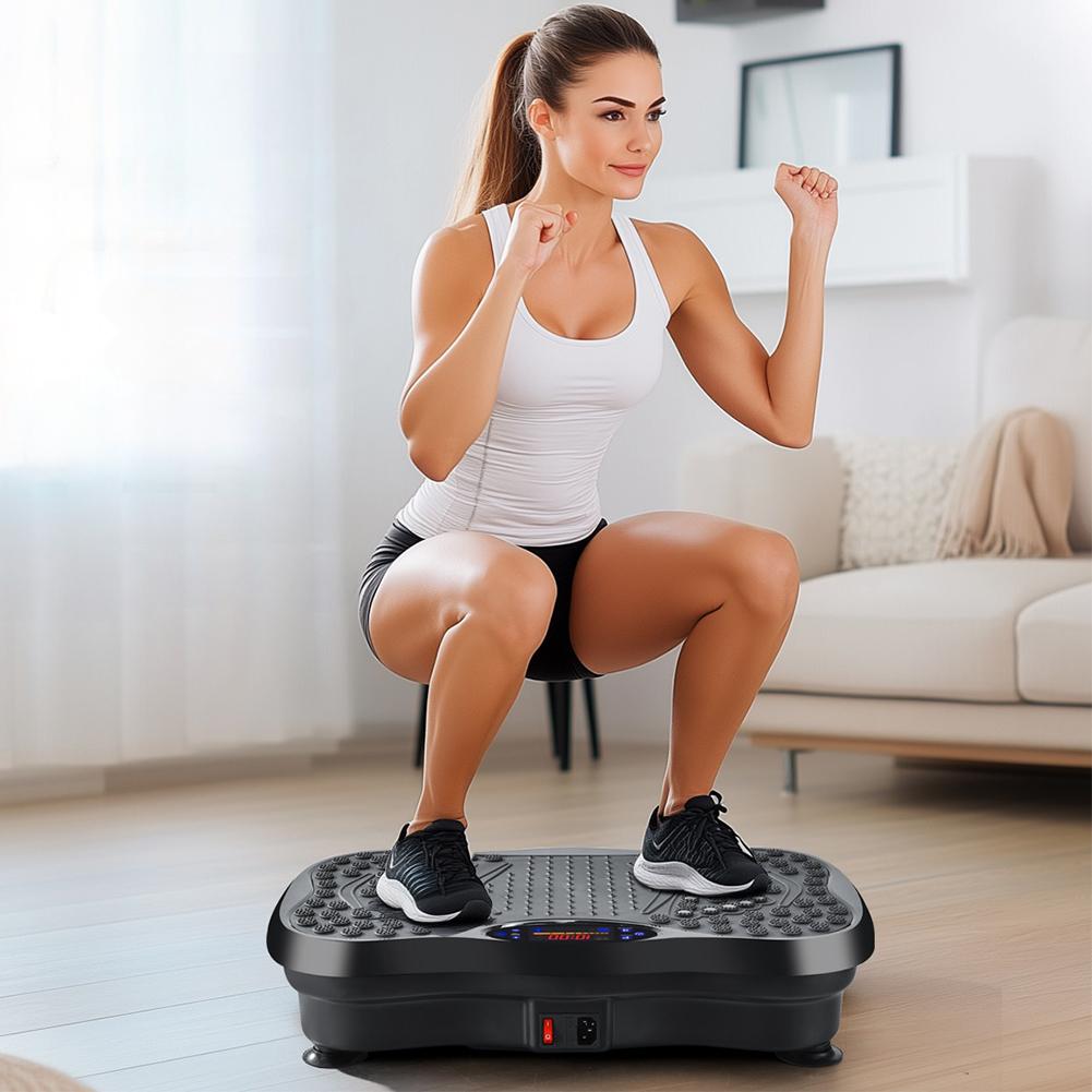 Vibration Plate Exercise Machine Bluetooth-Compatible Full Body Shaker Adjustable Speed Workout Vibrate Stand for Men Women