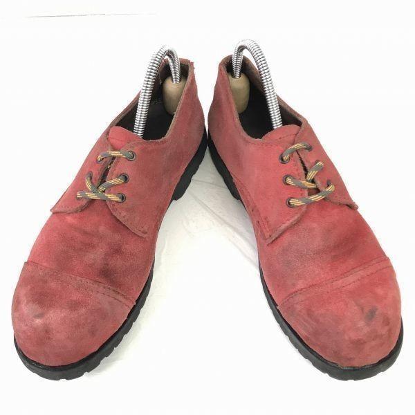 Underground Wildleder Kappe Low Boots [25.0/Rötlich Braun] UK Vintage(GEBRAUCHT)