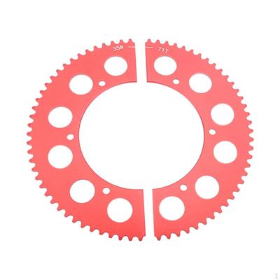 Split Sprocket Rear Chain Easily Install 71 Tooth 35 Aluminum Alloy High Strength