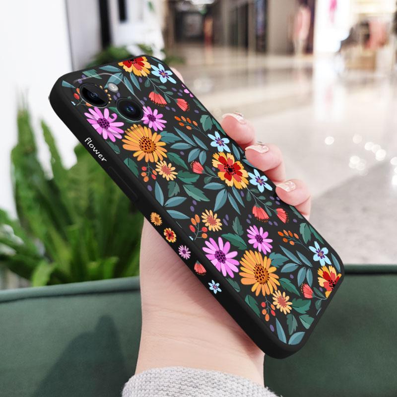 Showy Flowers Phone Case For iPhone 16 16e 15 14 13 12 11 Pro Max Mini X XR XS Plus Cover