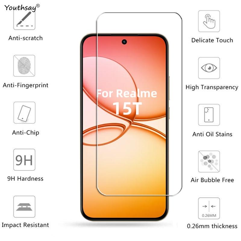 6in1 Full Gule Glass For Realme 15T Tempered Glass Realme 15T Screen Protector HD Protective Phone Camera Lens Film Realme 15T