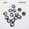 100pcs 8-16mm Flat Circle Bear Foot Eyes 2Styles Animal Puppet Crafts  For White Bear Doll