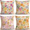Set 4 Huse Pernă Decorativă Mandala Alb Crem Auriu Huse Elegante Luxe pentru Canapea Living Dormitor Decor Acasă