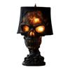 Skull Flame Table Lamp,Resin Craftsmanship Halloween Decorative Skull Lamp, LED Night Light,USB Rechargeable